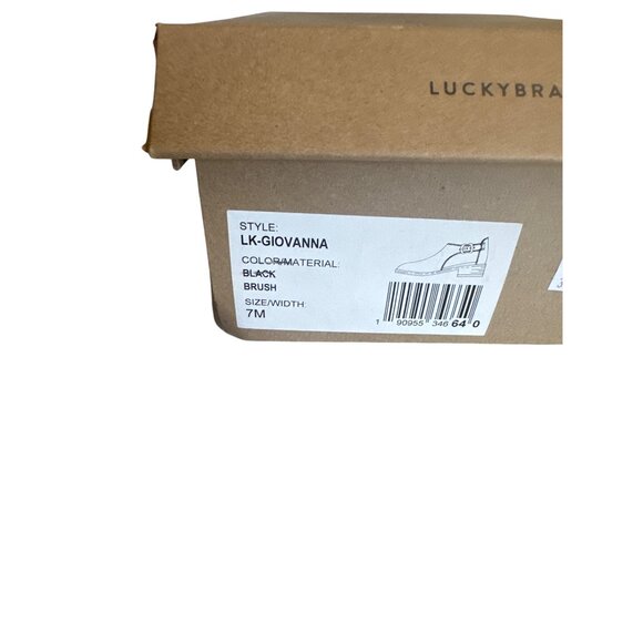 Lucky Brand Black Leather Ankle Boots Stud Detailing Size 7.5 Western Biker - Picture 8 of 8